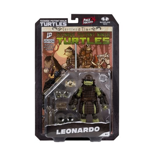 Teenage Mutant Ninja Turtles Page Punchers Wave 4 Leonardo Turtles in Time 5-Inch Scale Action Figure with Comic