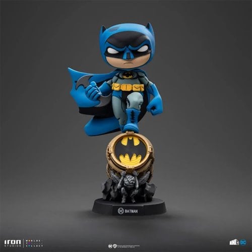 Batman on Bat-Signal (Blue Variant) MiniCo Vinyl Figure