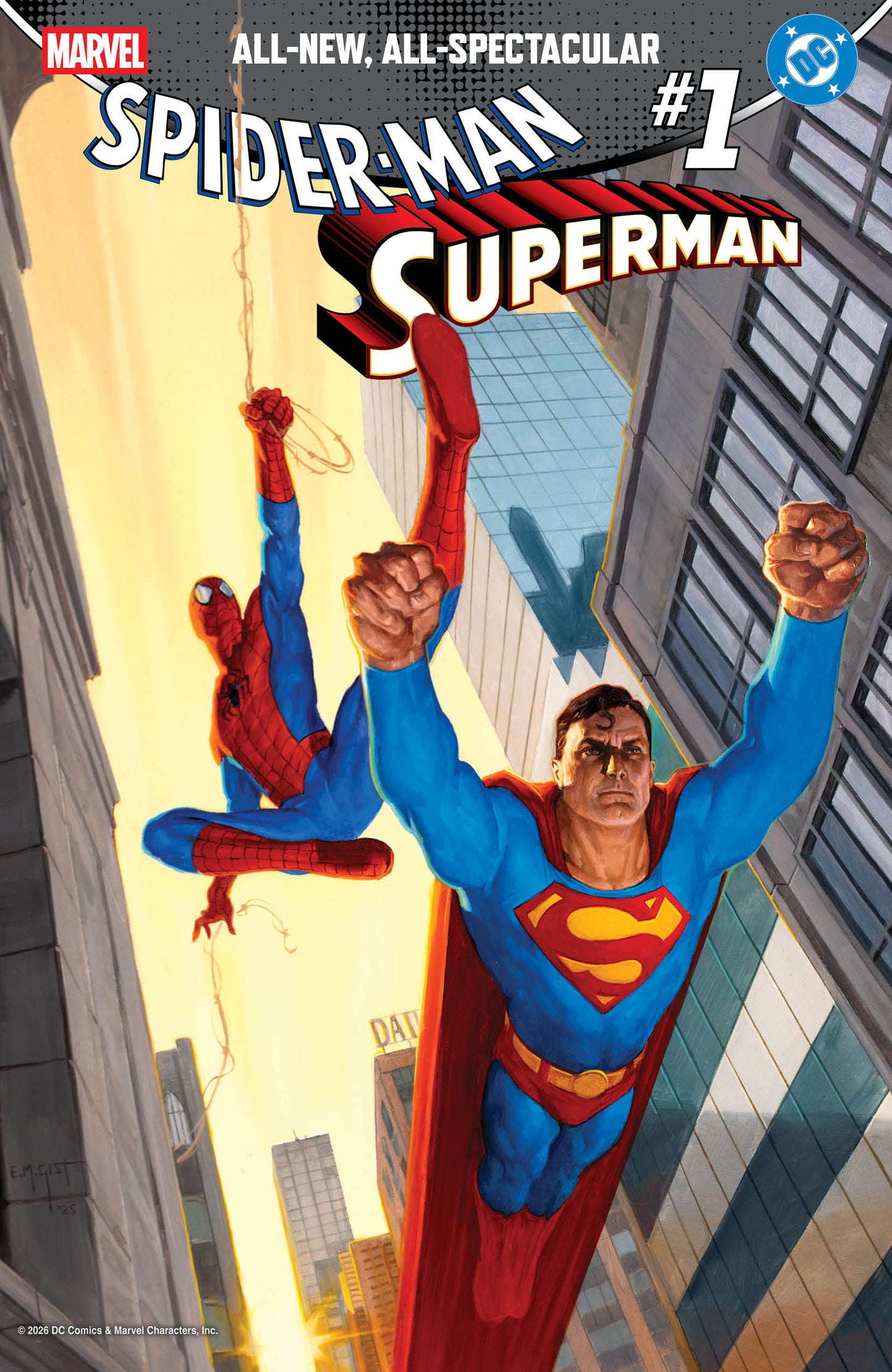 VARIANT MARVEL/DC: SPIDER-MAN/SUPERMAN #1 E.M. GIST VARIANT [1:25]