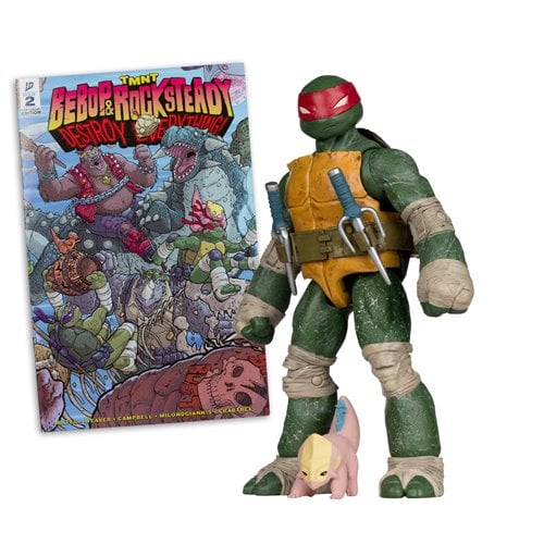 Teenage Mutant Ninja Turtles  Action Figure with Comic Book Raphael