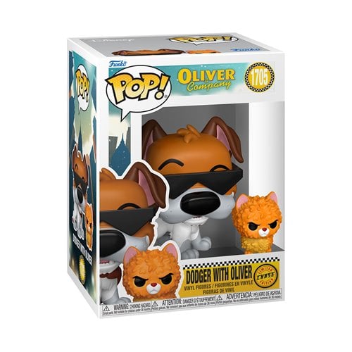 Oliver and Company Dodger with Oliver Funko Pop! Vinyl Figure and Buddy #1705 (Chase)