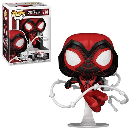 Spider-Man Miles Morales Game Crimson Cowl Suit Funko Pop! Vinyl Figure #770