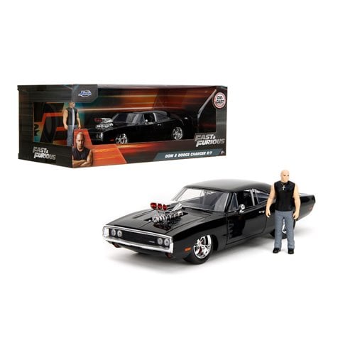 Fast and the Furious Dodge Charger R/T 1:24 Scale Die-Cast Metal Vehicle with Dom Figure